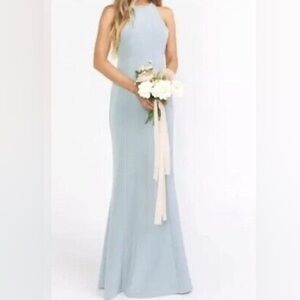 Show Me Your Mumu Chicago High Neck Gown Silver Sage